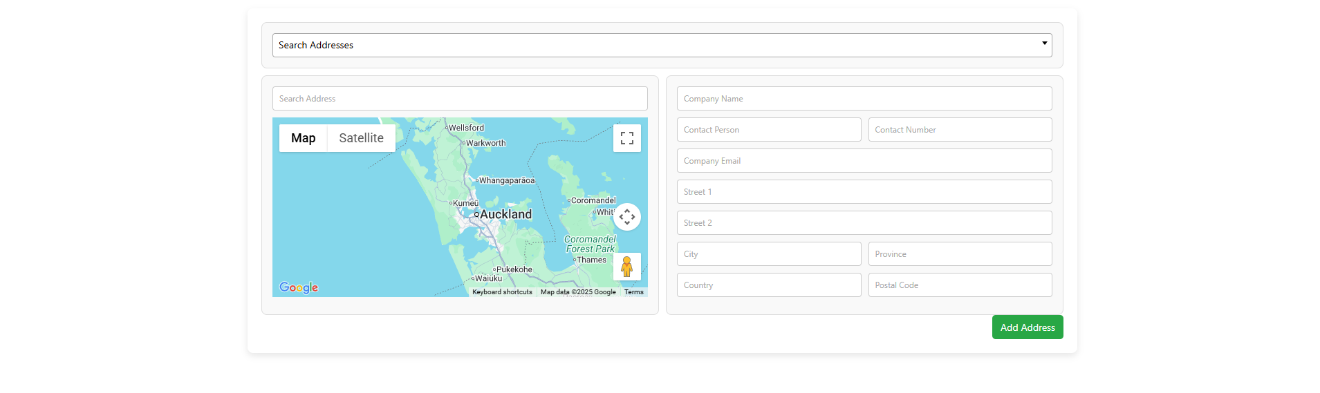 Addresses Page