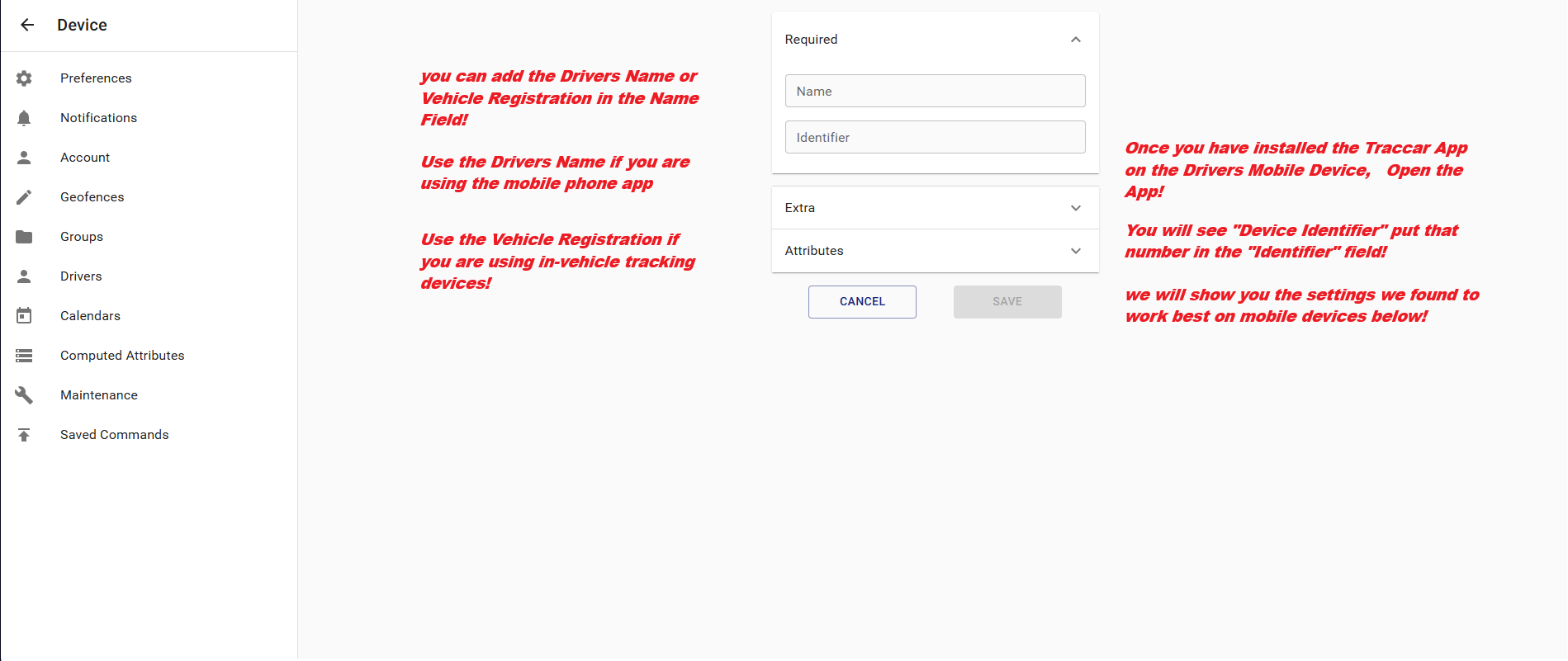 Create Driver Accounts